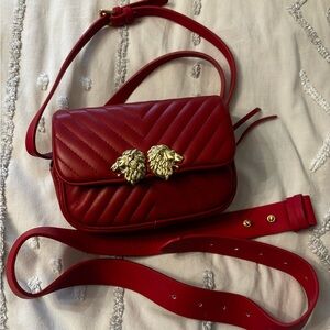 Zara Red Crossbody Purse (gold hardware)